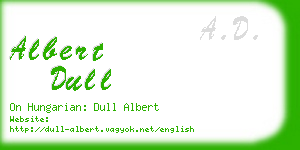 albert dull business card
